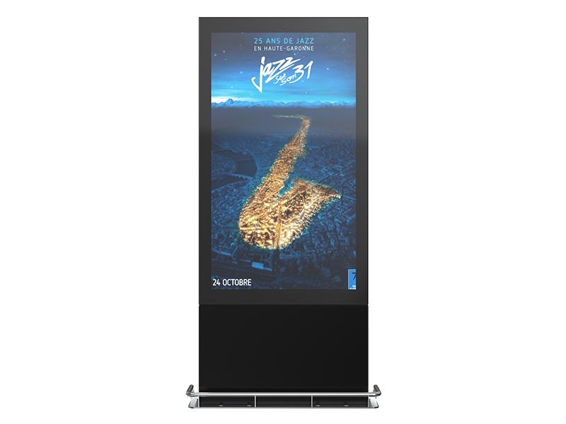 86" floor standing LCD outdoor smart city information kiosk